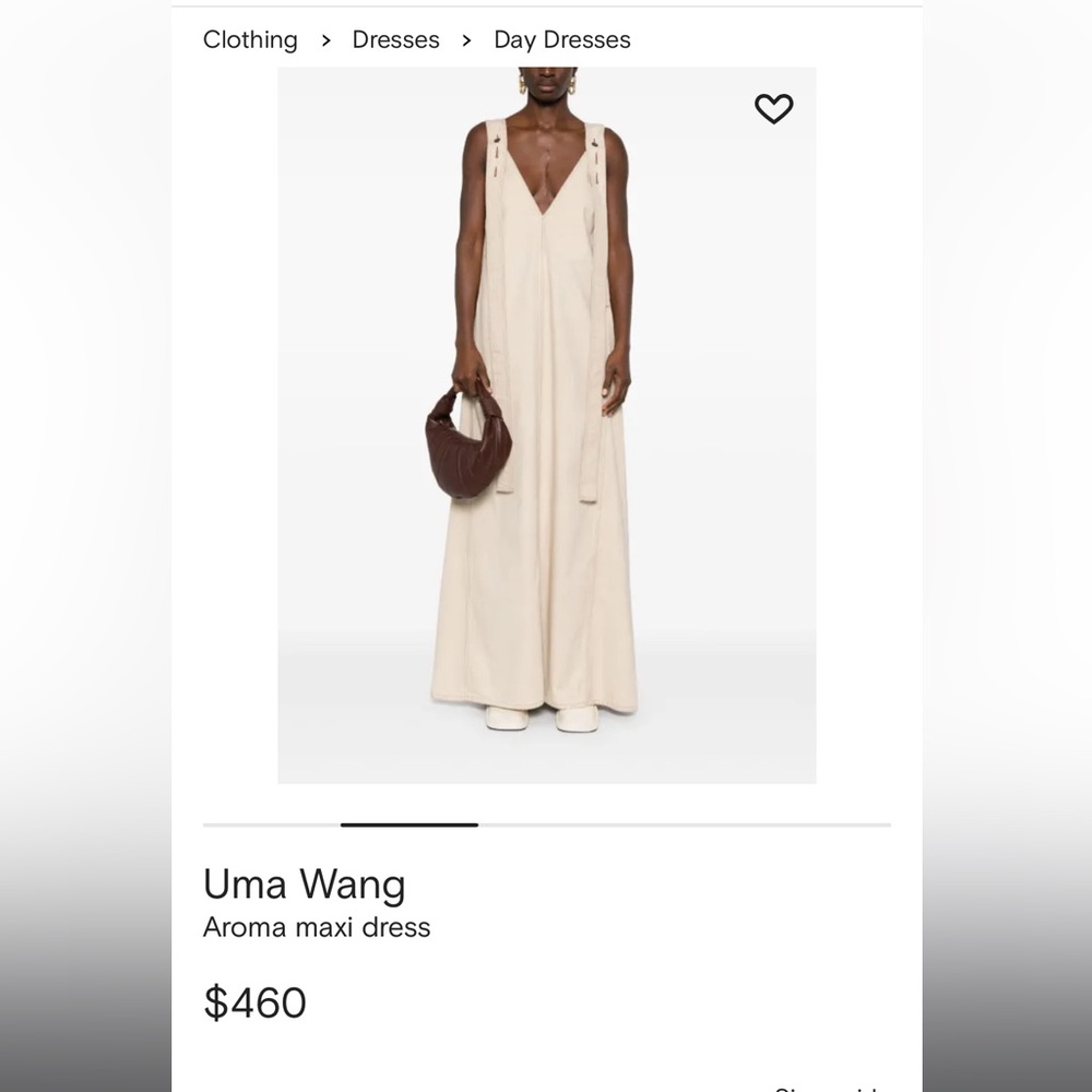 uma wang AROMA BEIGE DRESS WITH RIBBONS size small